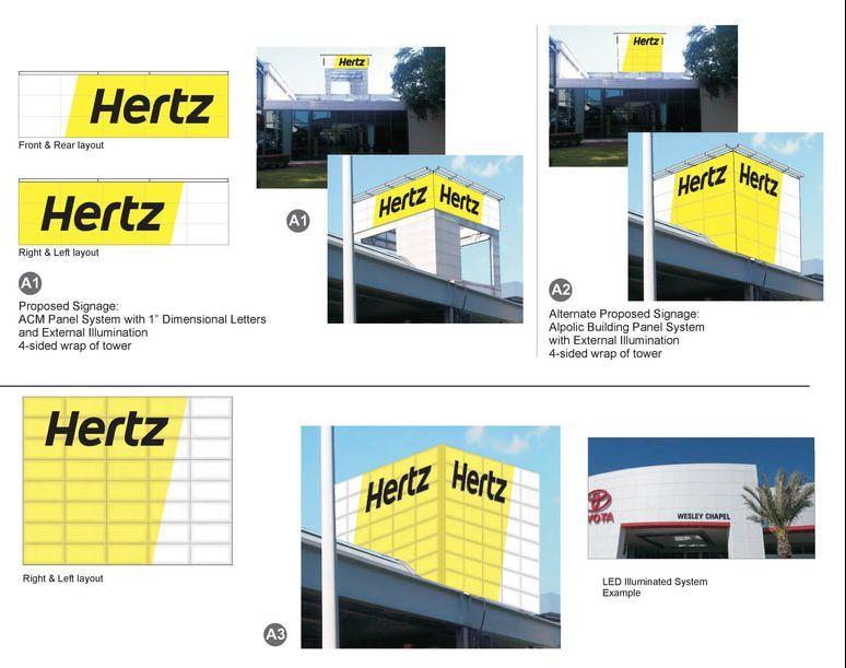 Hertz Corporation Logo - Signage & Wayfinding