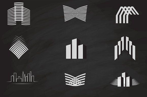 Black and White Construction Logo - Building and construction logos ~ Icons ~ Creative Market