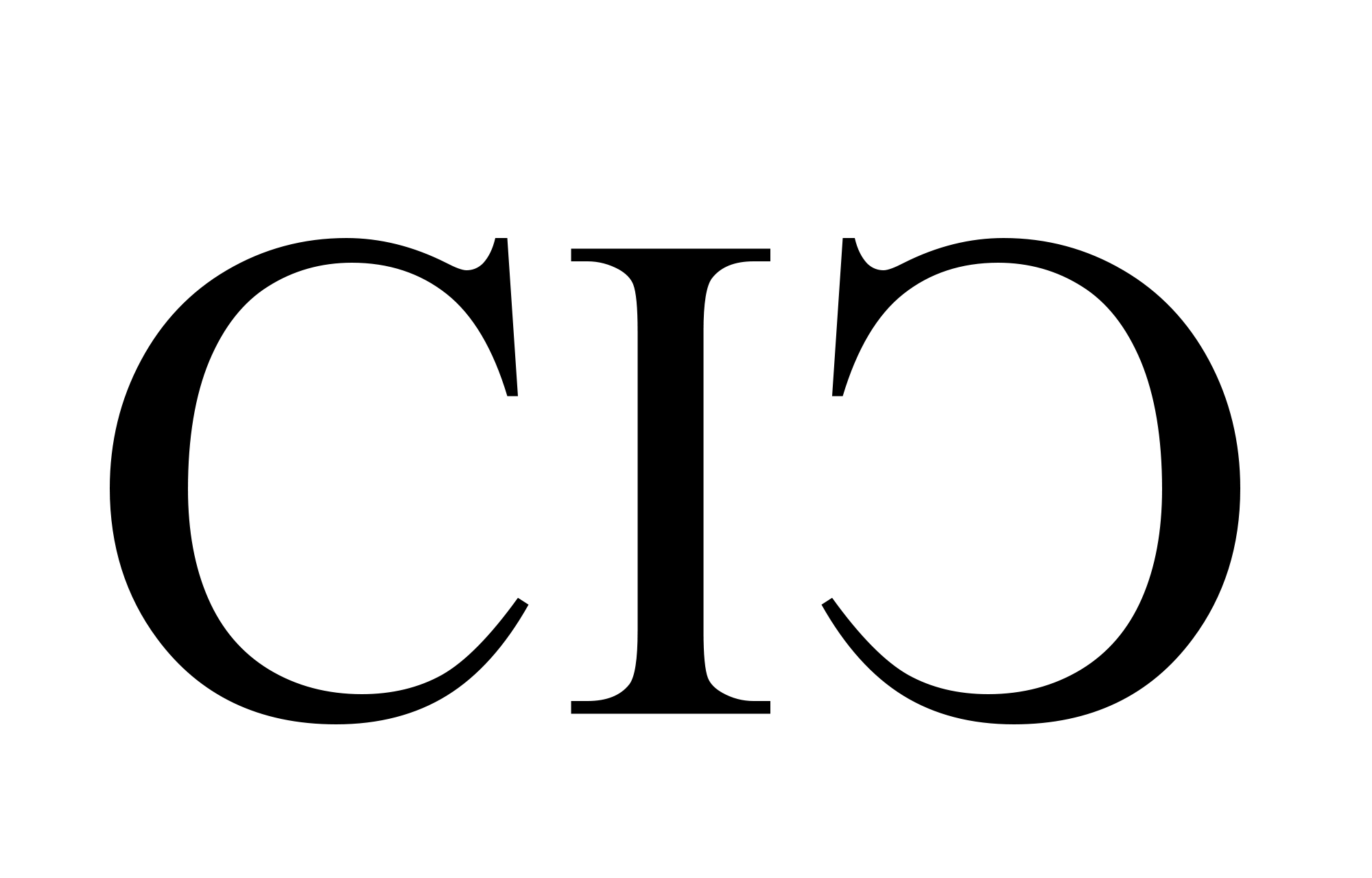 C Backwards C Logo - File:Roman numeral 1000 C I reversed C.svg - Wikimedia Commons