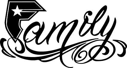 Famous Family Logo - BLACK FAMOUS FAMILY LOGO WINDOW NEW STICKER: Automotive