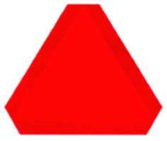Double White Red Triangle Logo - NASD - Changes to the Use of the Slow Moving Vehicle Sign