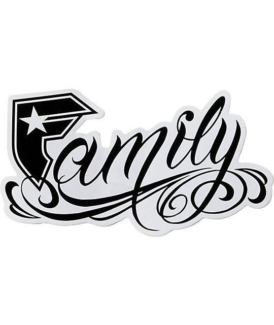 Famous Family Logo - Famous Stars & Straps Black & White 6 Family Sticker | Zumiez