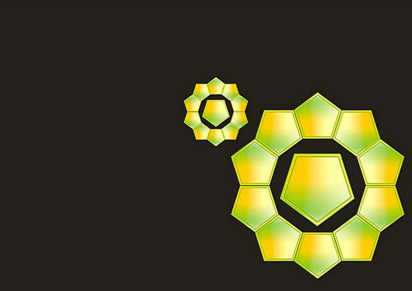 Yellow and Green Pentagon Logo - Background, Contextual, Textures, Dark, Backgrounds, Modern ...