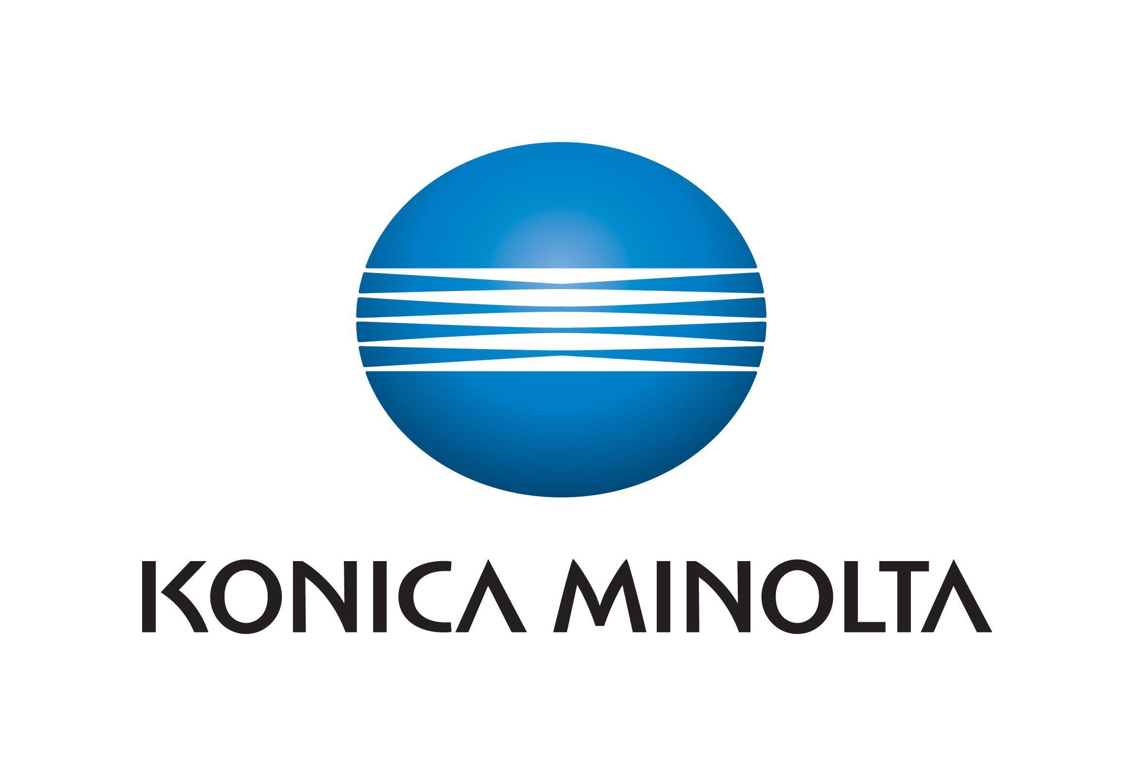 Blue and a Circle with Blue Lines Logo - 3d_positive_konica_minolta_vertical_logo - Printing Industries Alliance