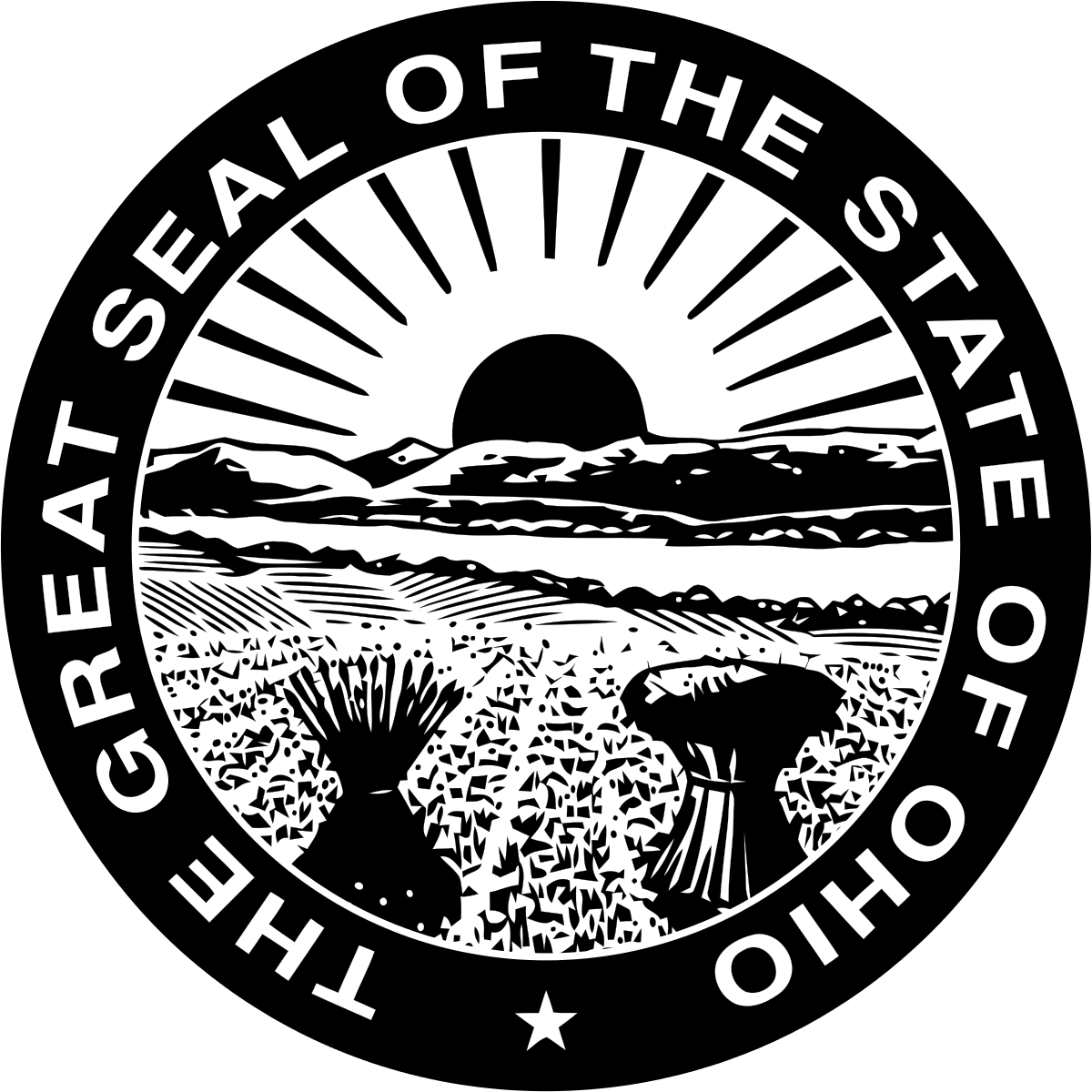 Seal Black and White Logo - Seal of Ohio