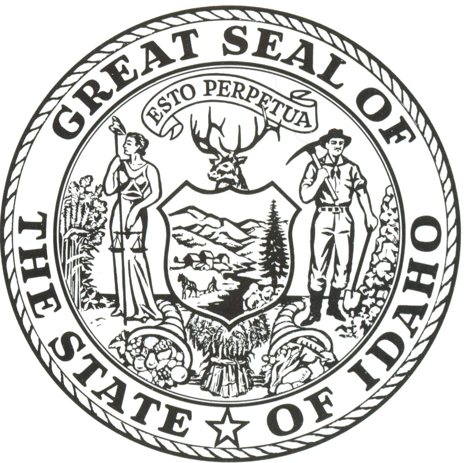 Seal Black and White Logo - Idaho State Seal Images