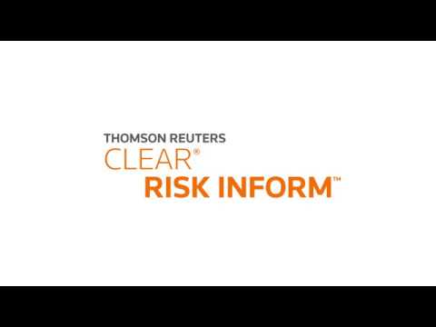 Reuters Clear Logo - Thomson Reuters CLEAR Risk Inform Demo Video