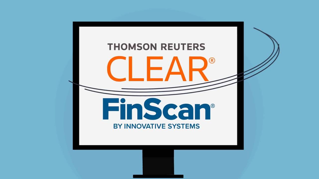 Reuters Clear Logo - FinScan+Thomson Reuters CLEAR® Enhanced Due Diligence