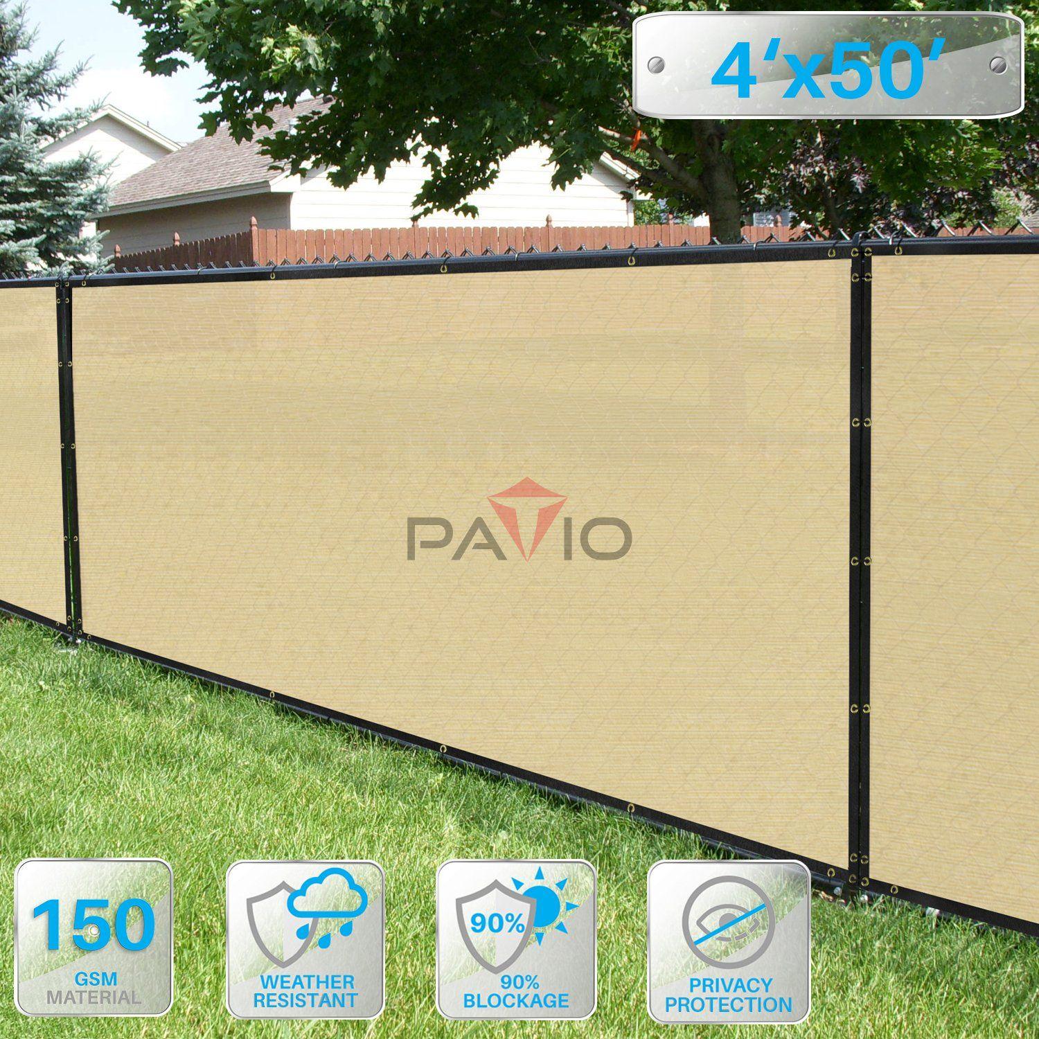 Patio Paradise Logo - Amazon.com : Patio Paradise 4' x 50' Tan Beige Fence Privacy Screen ...