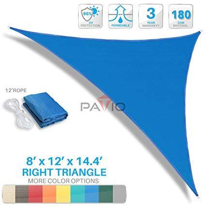 Patio Paradise Logo - Amazon.com : Patio Paradise 8'x12'x14.4' Blue Sun Shade Sail Right ...