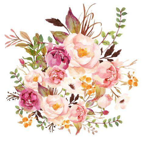 Boho Floral Logo - Boho Vintage Floral Pastel - White wallpaper - shopcabin - Spoonflower