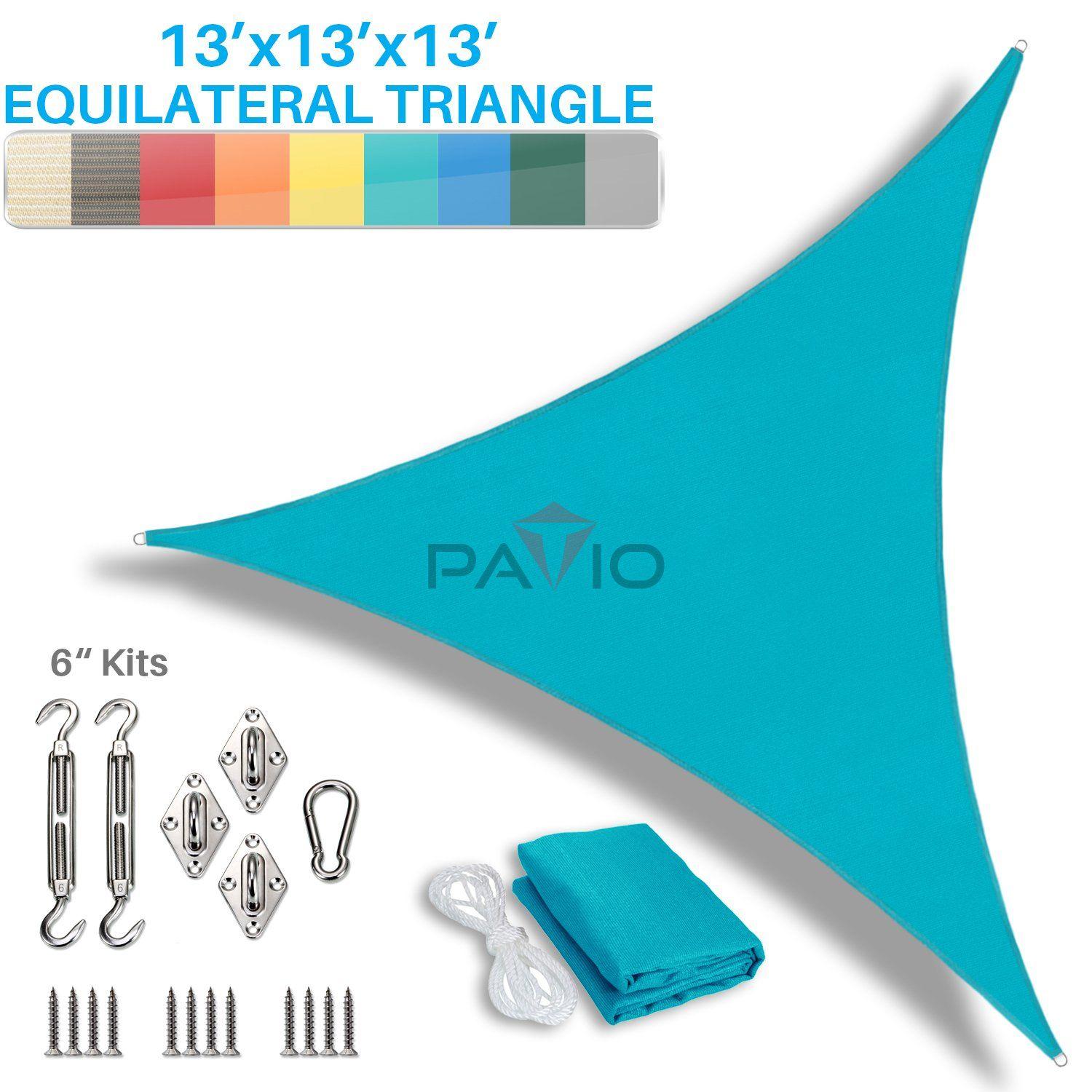 Patio Paradise Logo - Amazon.com : PATIO Paradise 13' x 13' x 13' Sun Shade Sail with 6 ...