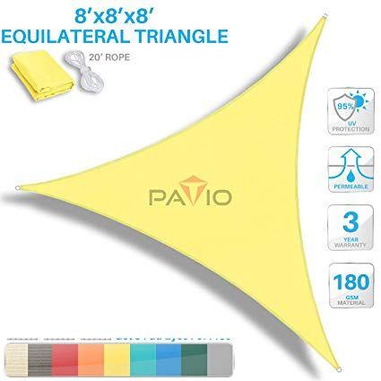 Patio Paradise Logo - Amazon.com : PATIO Paradise 8' x 8' x 8' Canary Yellow Sun Shade ...