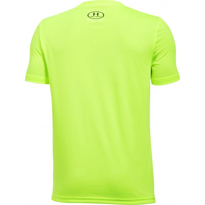 Top Green Logo - Under Armour Combo Logo Short Sleeve Junior Running Top - Green ...