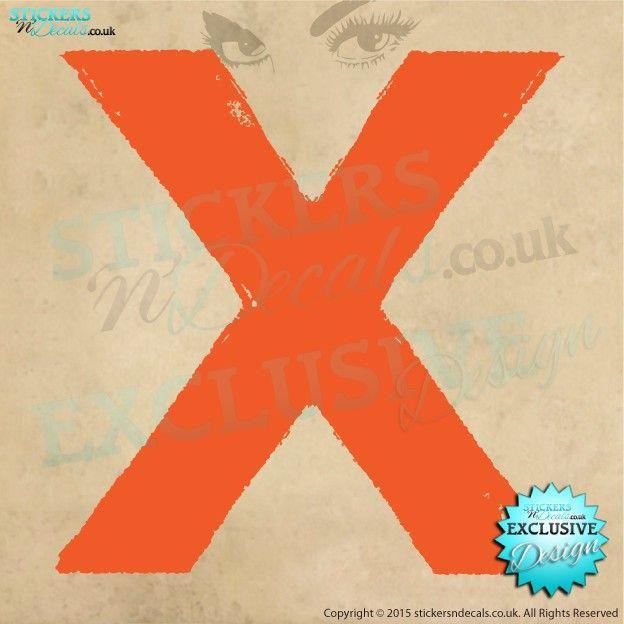 Orange X Logo - Ed Sheeran X Logo Wall Art - Vinyl Wall Decal