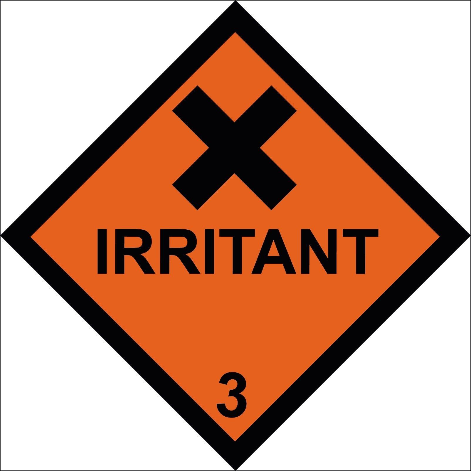 Orange X Logo - HA096-01-0100-0100 Irritant Sign 100 x 100mm - 4 x 4 1mm Pvc Foamex