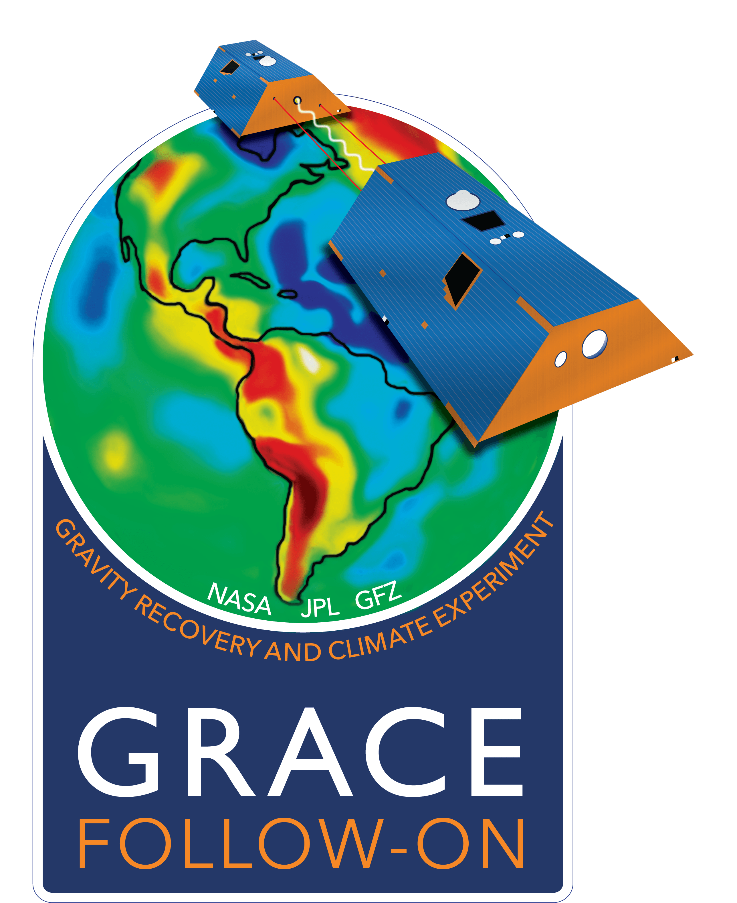 Transperat NASA High Resolution Logo - GRACE FO Logo : GRACE FO