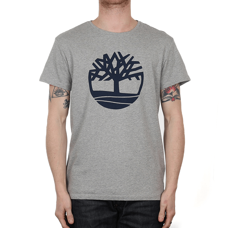 River Tree Logo - Timberland Kennebec River Tree Logo Tee Grey Heather