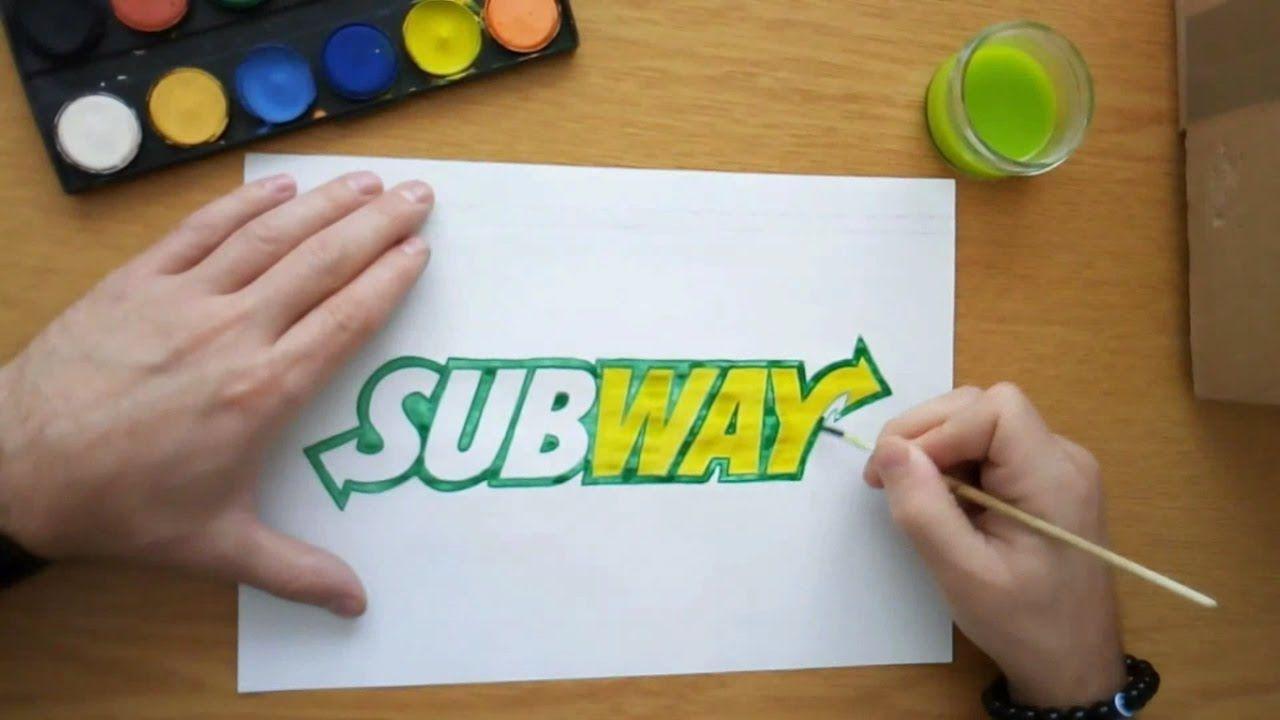 Old Subway Logo - How to draw the old Subway logo - YouTube