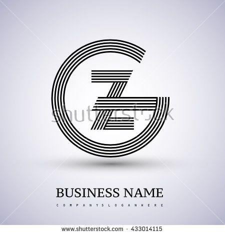 ZG Logo - Letter GZ or ZG linked logo design circle G shape. Elegant black