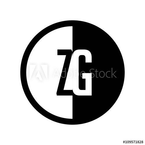 ZG Logo - INITIAL CIRCLE HALF LOGO ZG this stock vector and explore