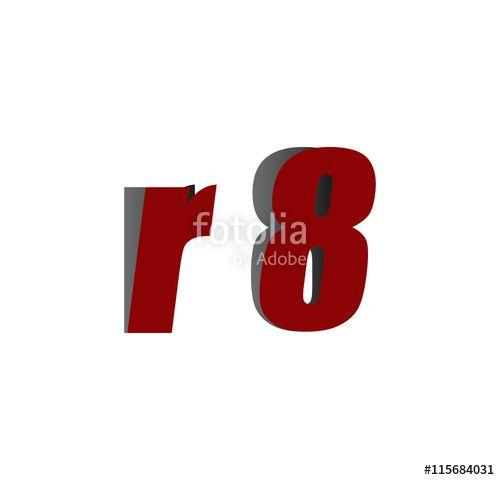 R8 Logo - r8 logo initial red and shadow