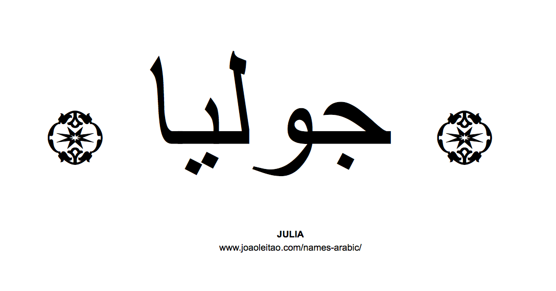 Julia Name Logo - Julia in Arabic