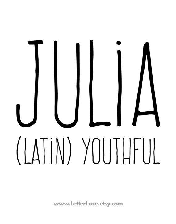 Julia Name Logo - Julia Name Meaning Art - Printable Baby Shower Gift - Nursery ...