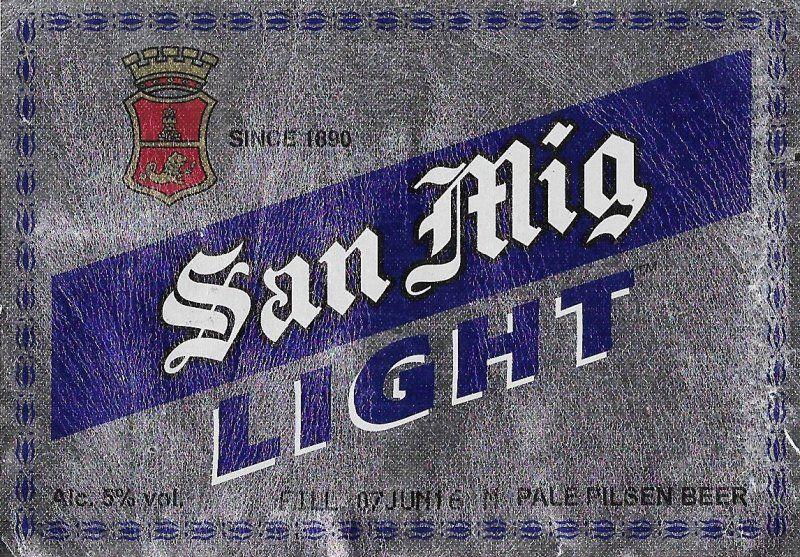 San Mig Light Logo - Beer: Labels Mig Light Pilsen Beer - (2016)