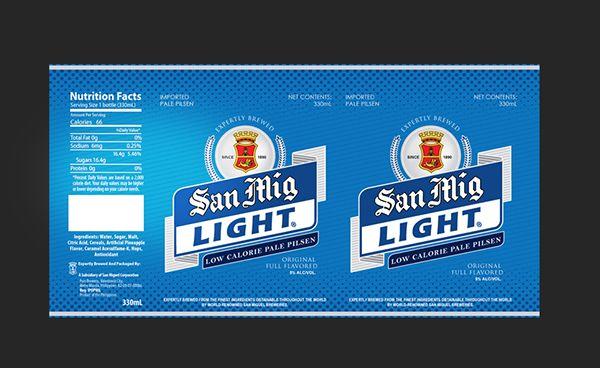 San Mig Light Logo - San Miguel Beer Can Labels