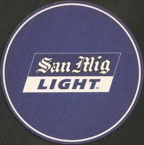 San Mig Light Logo - Beer Coaster: San Mig Light San Miguel Corporation, Philippines