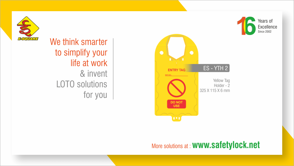 Yellow Tag Square Logo - E-Square Alliance Pvt. Ltd. - lockout tagout manufacturer in india