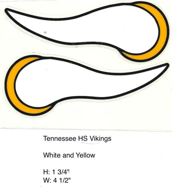 Viking Horn Logo - Vikings Throw back Viking Horn Yellow Ring outlined in black mini ...