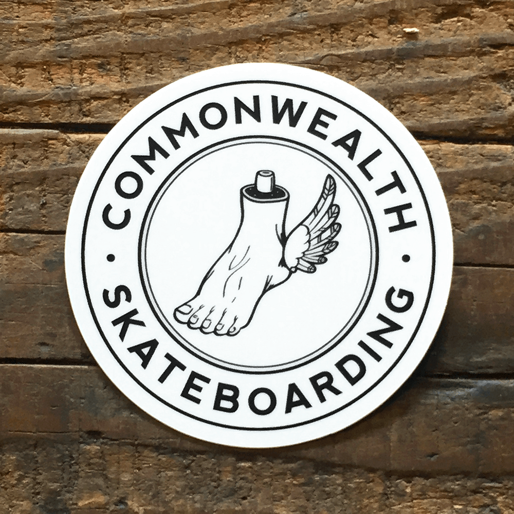 Foot Circle Logo - Commonwealth Skateboarding — Commonwealth Foot & Wings Circle Logo ...