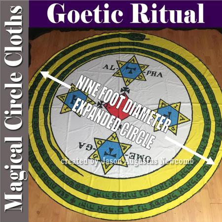 Foot Circle Logo - NEW 9 Foot Diameter Goetic Ritual Magick Circle Mat