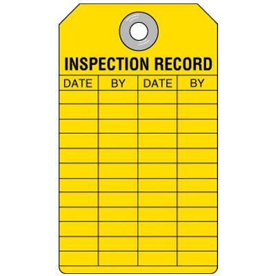 Yellow Tag Square Logo - Inspection Record Yellow Tag | Inspection Tag | Emedco.com