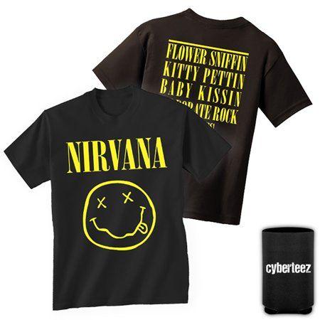 Nirvana Smiley Face Logo - Nirvana Smiley Face Logo T-Shirt + Coolie (M) - Walmart.com