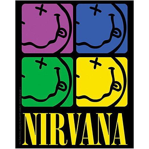 Nirvana Smiley Face Logo - C&D Visionary Nirvana Smiley Face Color Sticker. Musician's Friend