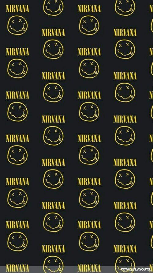 Nirvana Smiley Face Logo - The nirvana logo (the smiley face) was a drawing that Kurt did of ...