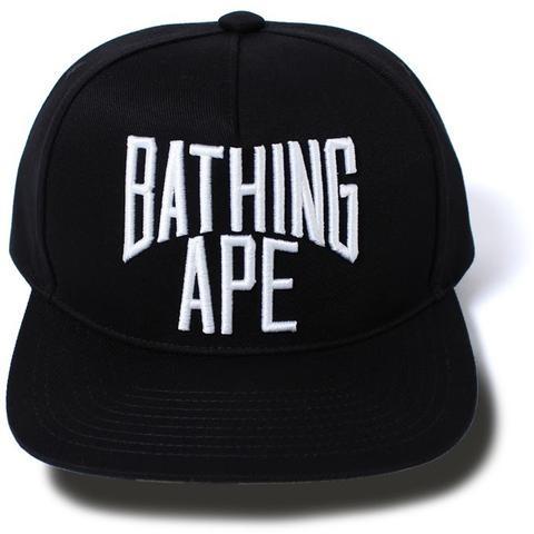 BAPE Black Logo - A BATHING APE BAPE NYC LOGO BLACK SNAP BACK CAP