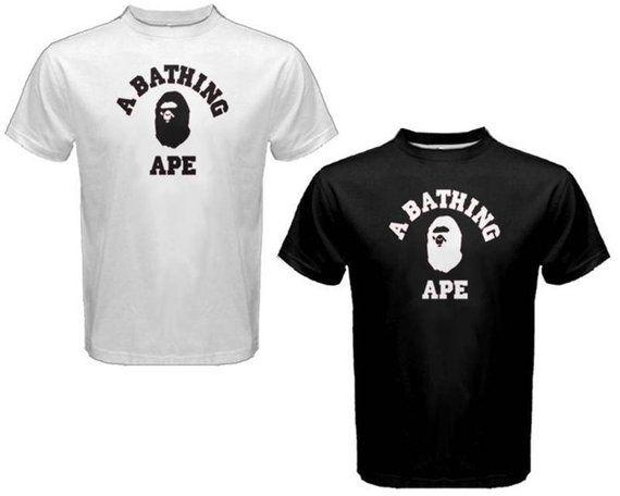 BAPE Black Logo - New A BATHING APE BAPE Logo Custom t shirt S-2XL Black or | Etsy