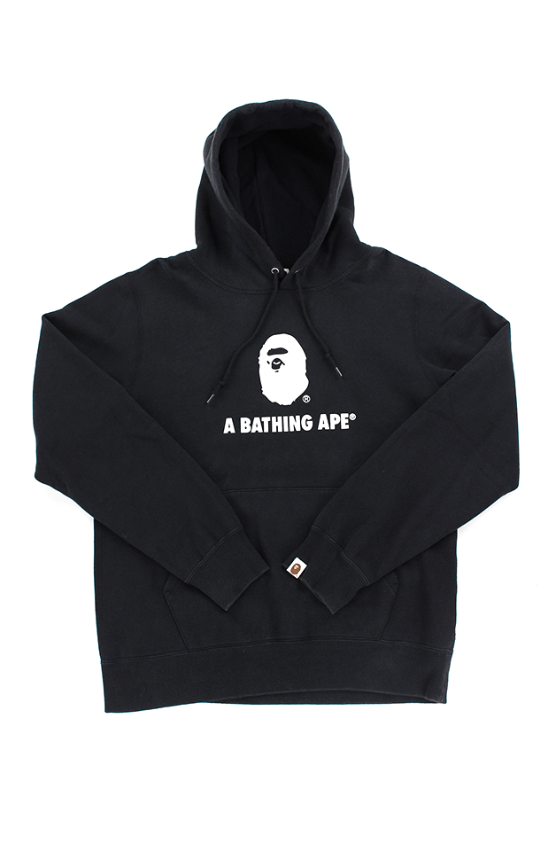 BAPE Black Logo - bape big ape logo asnka hoodie black – SaruGeneral