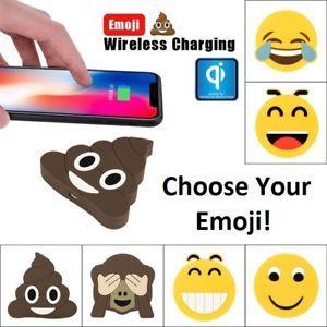 New Emoji Logo - NEW Emoji QI Wireless Charger Charging Pad + USB Wire CHOOSE EMOJI