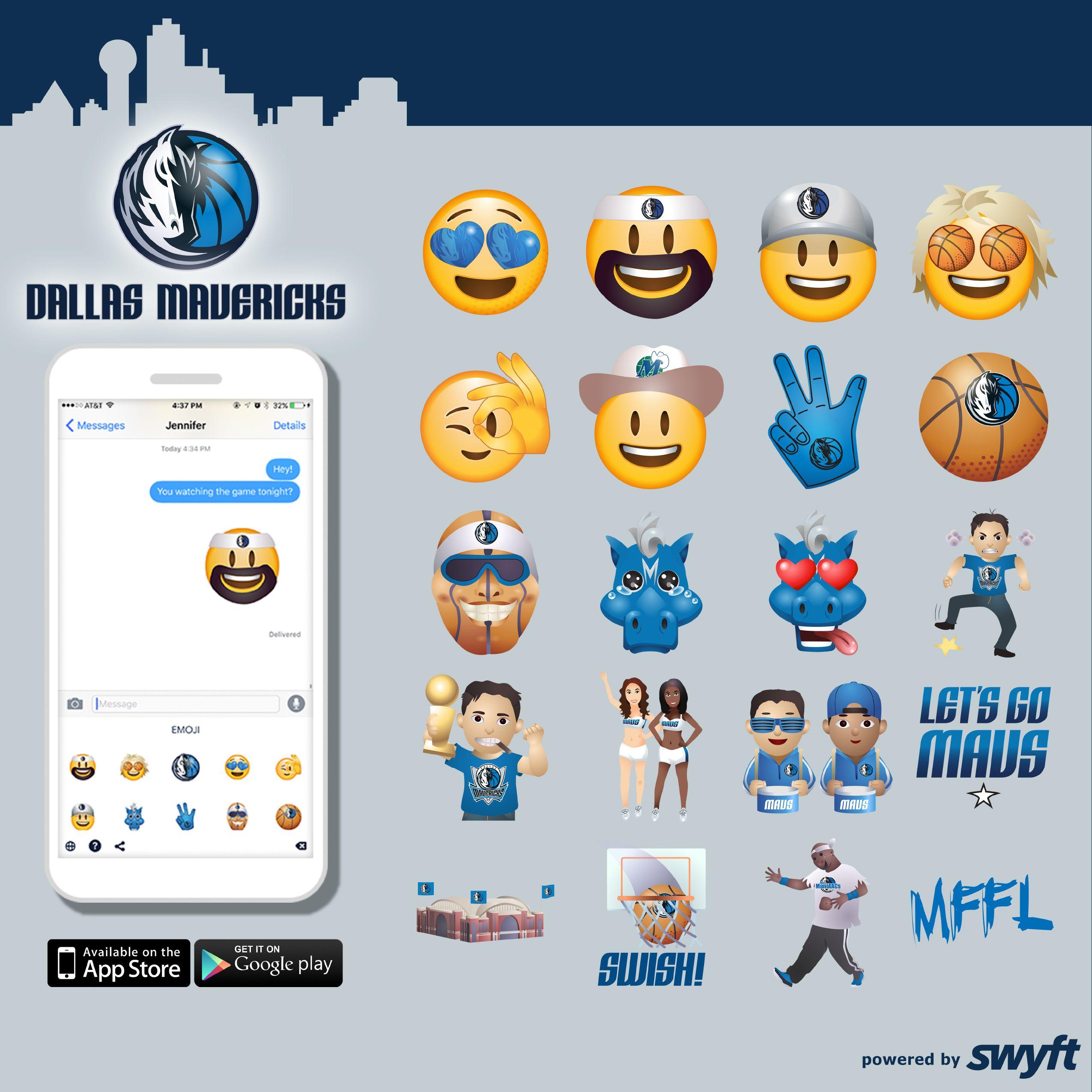 New Emoji Logo - Dallas Mavericks Rally Playoff Support with New Emoji Keyboard ...
