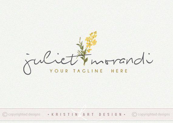 Yellow Flower Like Llogo Logo - Yellow flower logo Wild flower logo design Photography logo