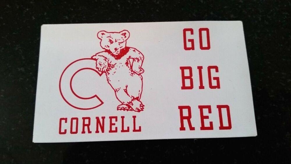 Cornell Big Red C Logo - Vintage Cornell University C GO BIG RED Touchdown Bear fridge magnet ...