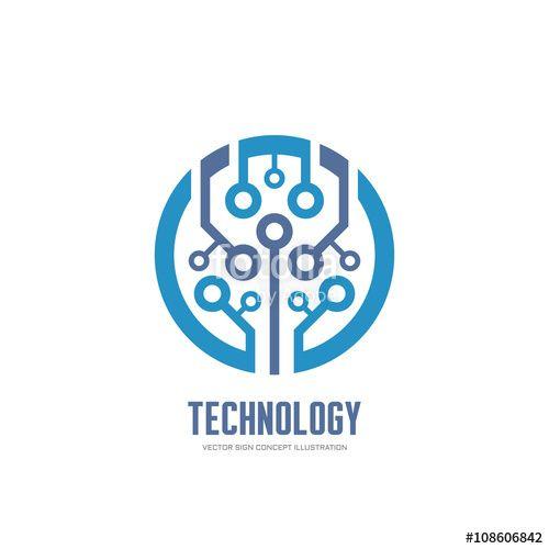 Technology Logo - Technology - vector logo concept illustration for corporate identity ...