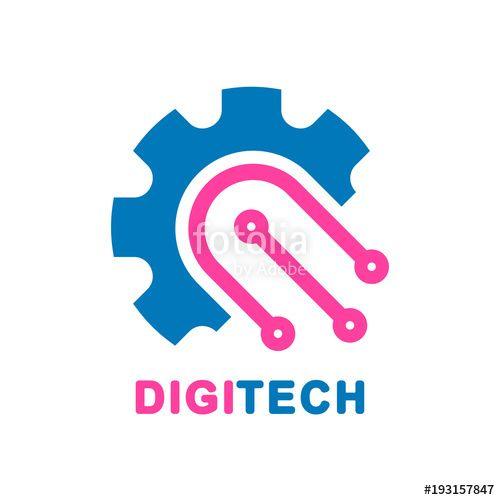 Technology Logo - Abstract digital technology design - vector logo template concept ...