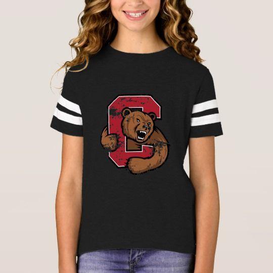 Cornell Big Red C Logo - Cornell C Bear Logo Distressed T Shirt. Cornell University Gifts