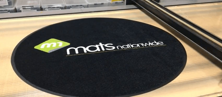 Foot Circle Logo - Mats Nationwide can also manufacture round or circular logo mats